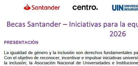 Becas Santander – Iniciativas para la equidad, diversidad e inclusión 2026