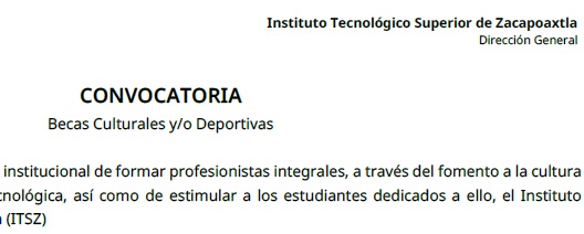 Convocatoria - Becas Culturales y/o deportivas
